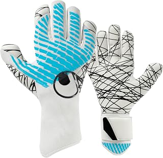 uhlsport Piłkarskie rękawice bramkarskie Cybertec – Ultragrip, białe/cyberniebieskie/czarne, 7
