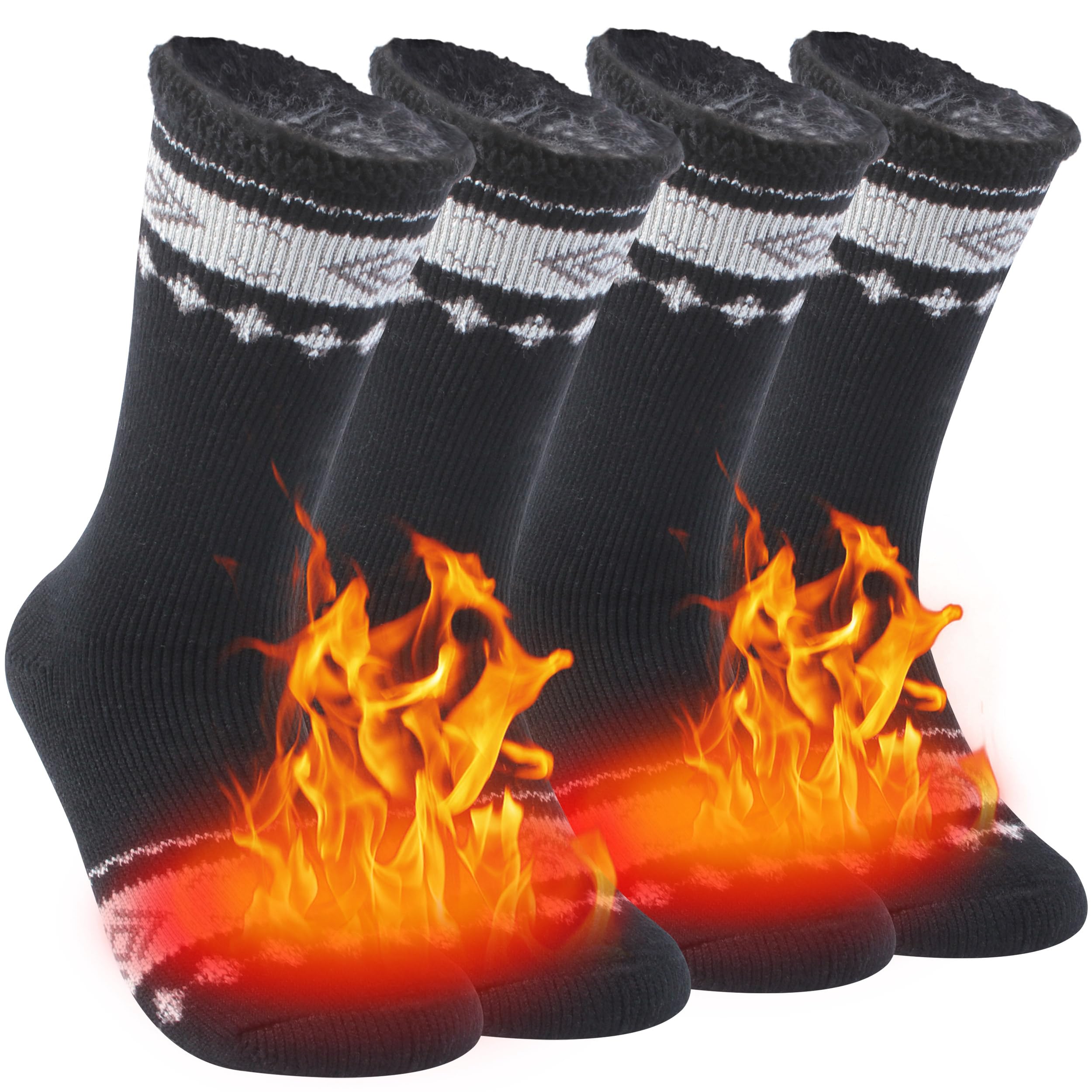 Sunew Warm Thermal Socks, Unisex Thick Insulated Heated Winter Heavy Crew Socks