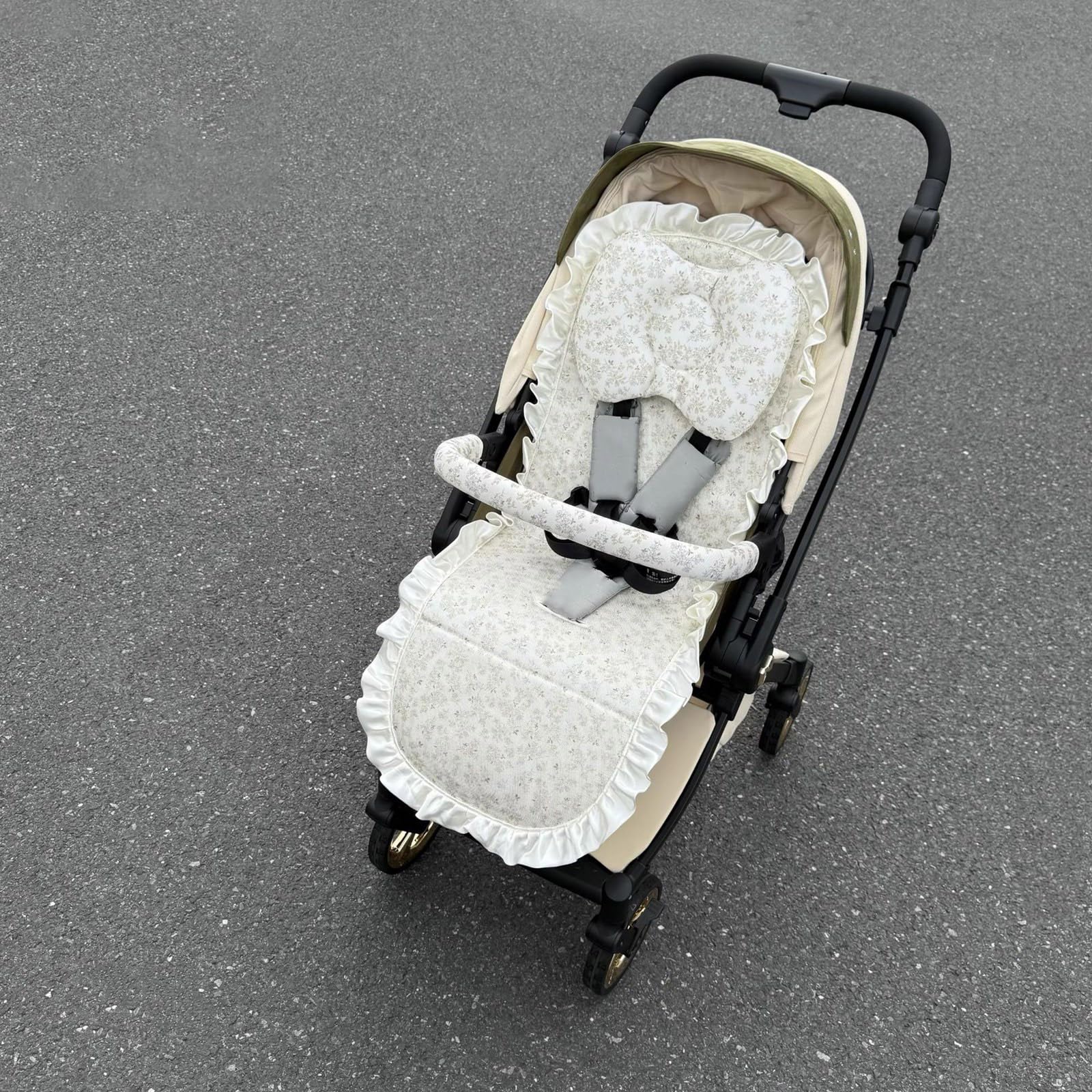 Almohadilla de refrigeración para cochecitos, tela de seda de hielo, funda para reposabrazos, alfombrilla para reposacabezas para uso diario, accesorio de viaje, protector de asiento para cochecitos