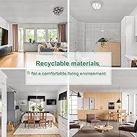 Vista 5 de Azulejos de techo profesionales impresos de 2 x 2 pies, panel de techo de PVC de 24 x 24 pulgadas, impermeable, lavable y resistente al fuego, PVC