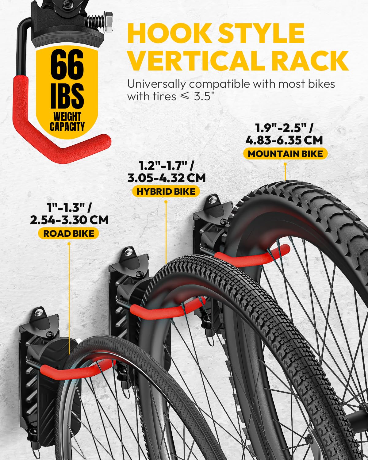 Snapklik.com : FUNWICT Swivel Bike Wall Mount Bike Rack Garage ...