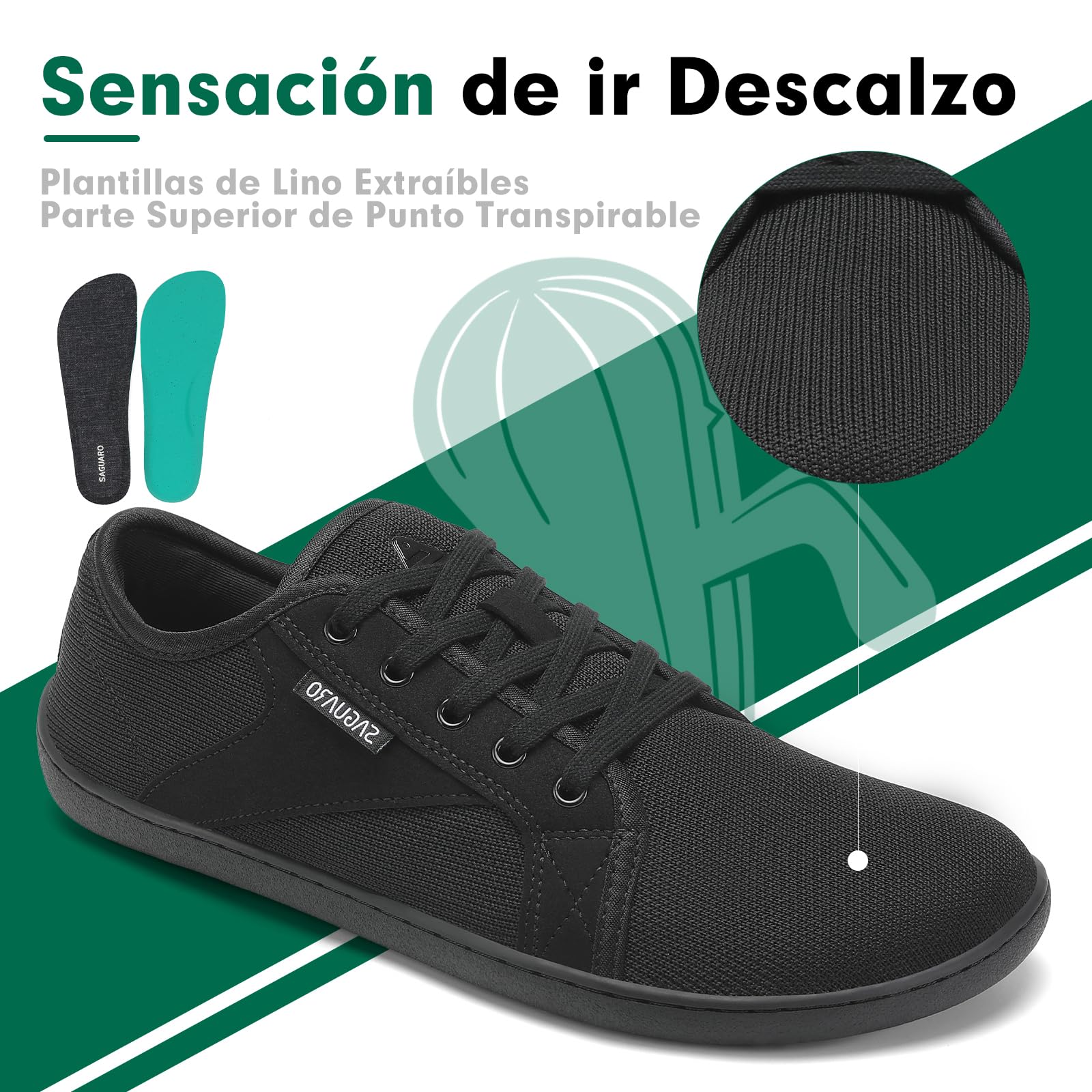 SAGUARO Luck I Minimalistas Zapatillas Unisex Barefoot 36-48