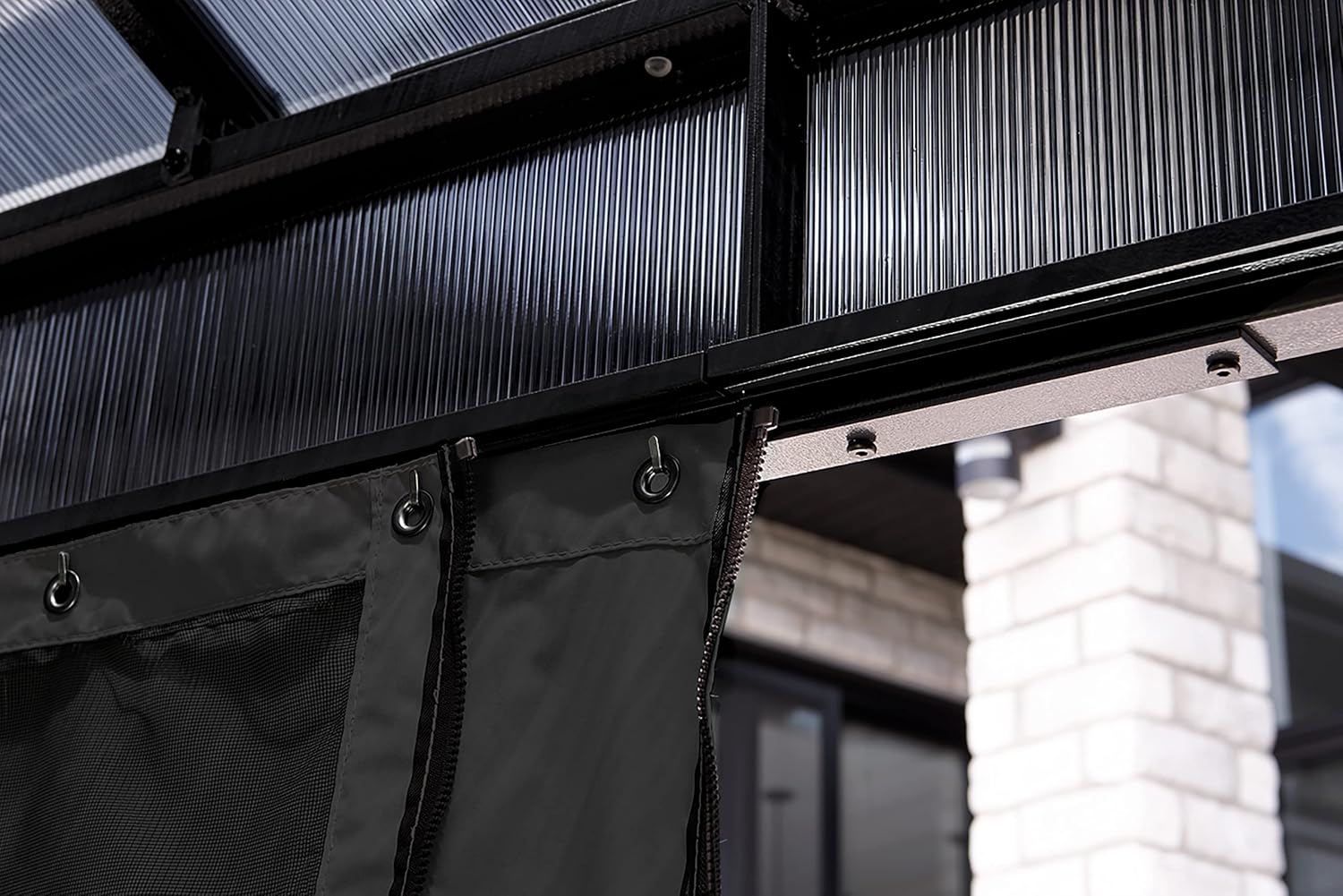Double Track System with curtain