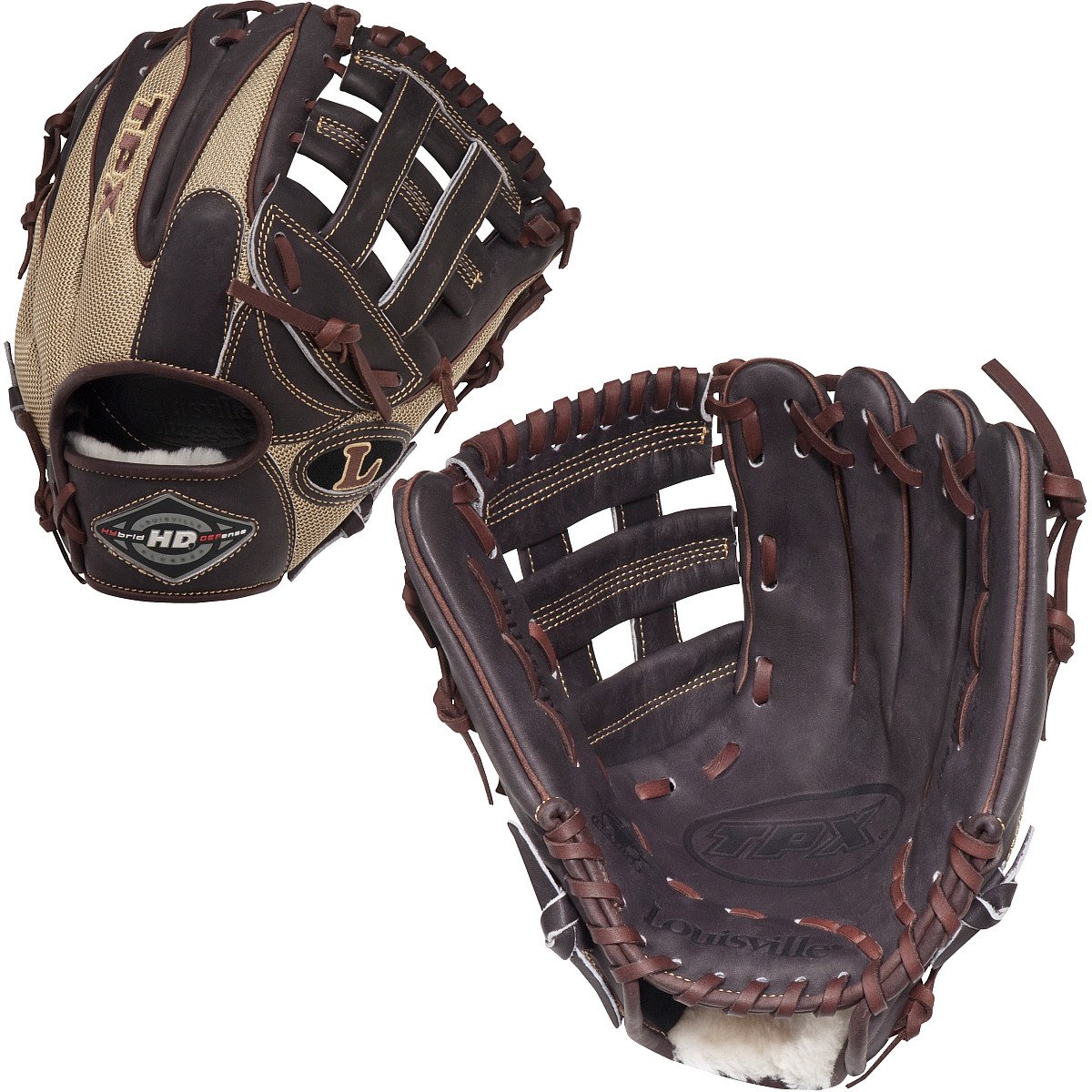 Louisville Slugger 11.75-Inch TPX HD9 Hybrid Defense Ball Glove (Kastanie/Gold)