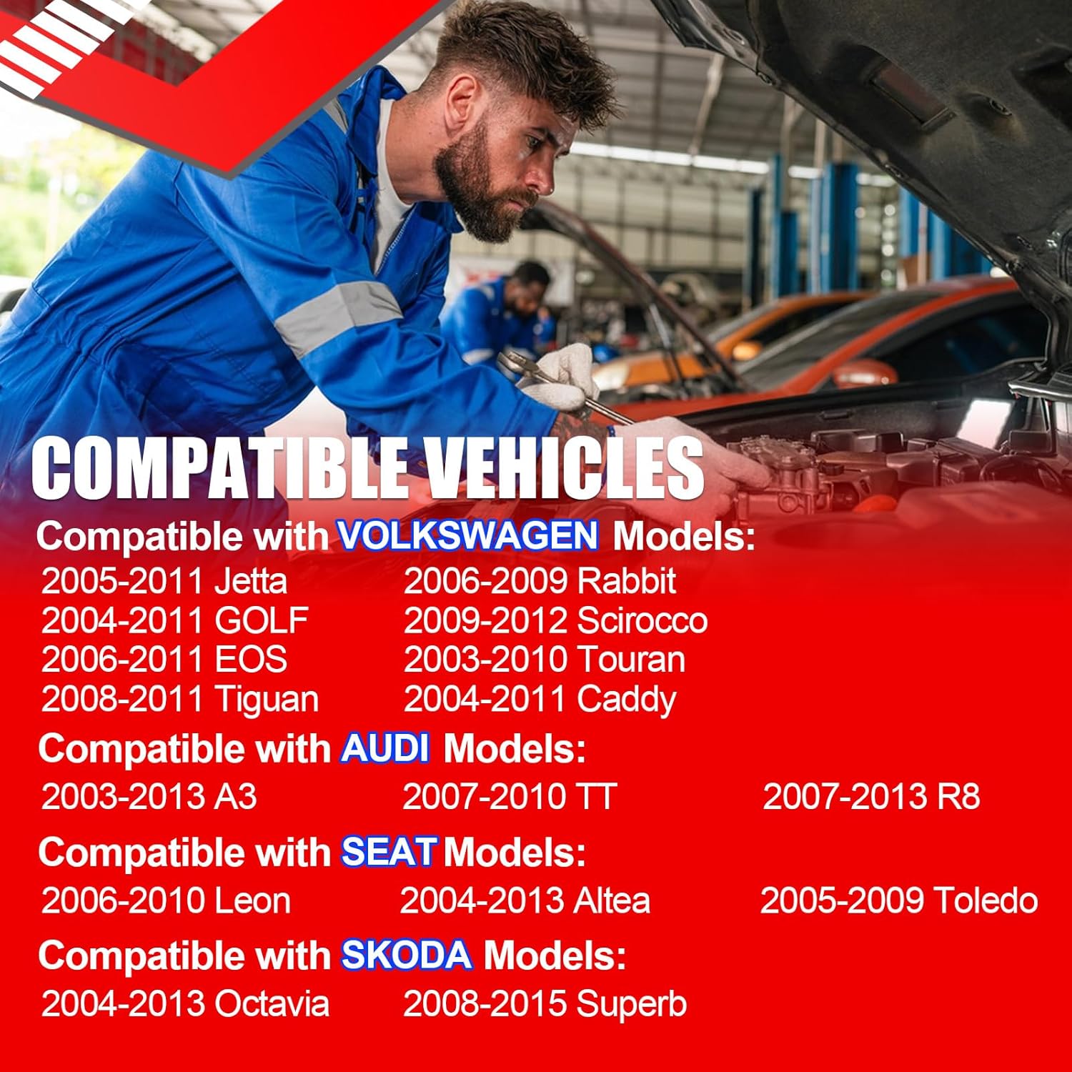 SMMS Ignition Starter Switch Steering Lock Housing for Volkswagen Jetta Golf EOS for Audi A3 TT R8 for SEAT Leon Altea for Skoda Octavia Superb, Replace OE 1K0905865 1K0905865A 1K0905851B 1K0905849A - Image 2