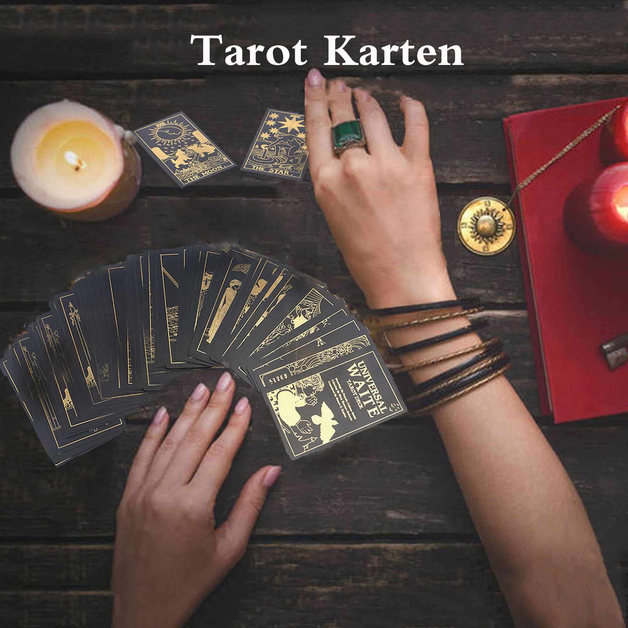 2pcs Tarot Rider Waite Con Caja – Baraja Clásica Para Principiantes, Juego De Adivinación Y Cartas De Destino Para Fiestas Y Regalos