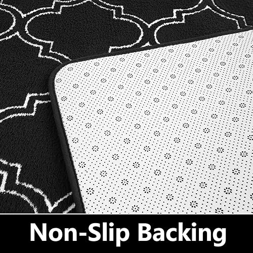 Miniatura 7 de Amearea Alfombra esponjosa de enrejado para interiores, alfombras marroquíes suaves para el hogar, alfombra de área moderna para sala de estar,