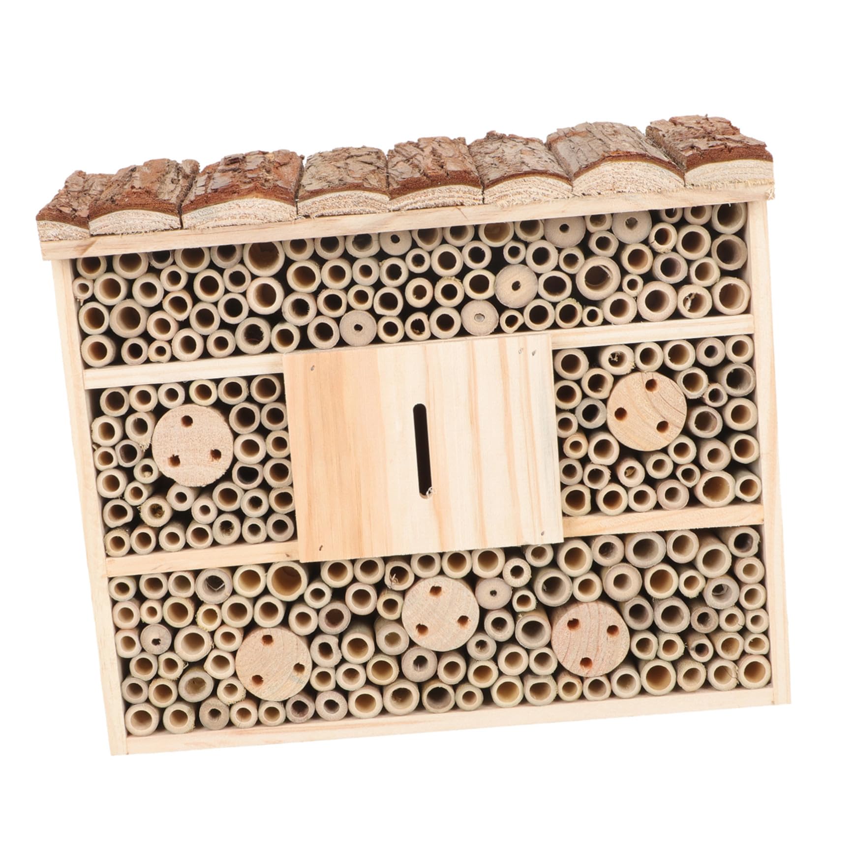 Casetta in Legno Beige per Api e Coleotteri da Giardino, Decorazione Naturale per Mantenere L’Ecologia e Attrarre Insetti Utili