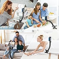 Vista 3 de Soporte de cuello de cisne para teléfono, soporte de clip para teléfono celular para mesa de escritorio compatible con iPhone 16 15 14 Pro Max Plus