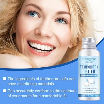Temporary Tooth Repair Kits, Tooth Filling Kit, Tooth Repair Beads for Temporary Fixing Filling Missing Broken Tooth Moldable Fake Teeth