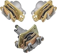 Vista 1 de Caltric Pinza de freno delantera y trasera con pastillas de freno compatible con Polaris Scrambler 500 4x4 2x4 2005-2009
