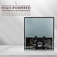 Vista 8 de Schmecke - Refrigerador de vino con compresor de 12 botellas con cerradura Gran bodega independiente Refrigerador de vino digital 41f-64f