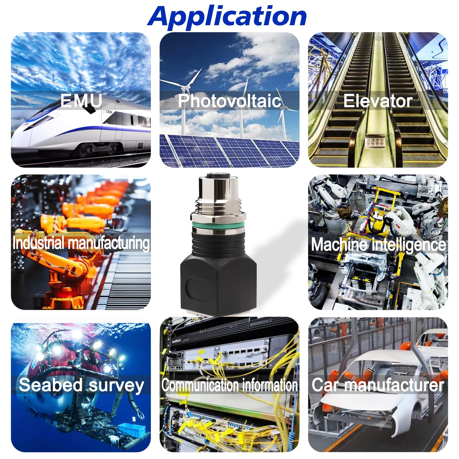 Adaptateur RJ45 femelle M12 femelle 8 broches A-Code, Cat6/Cat5 IP68 blindé Adaptateur Ethernet industriel pour capteur de caméra industrielle Basler