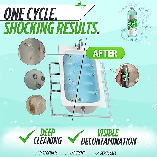 Miniatura 6 de Oh Yuk Paquete de limpiador de tina y descalcificador de cafetera Jetted  Elimina el yuk, la espuma de jabón y los aceites de los chorros, limpia