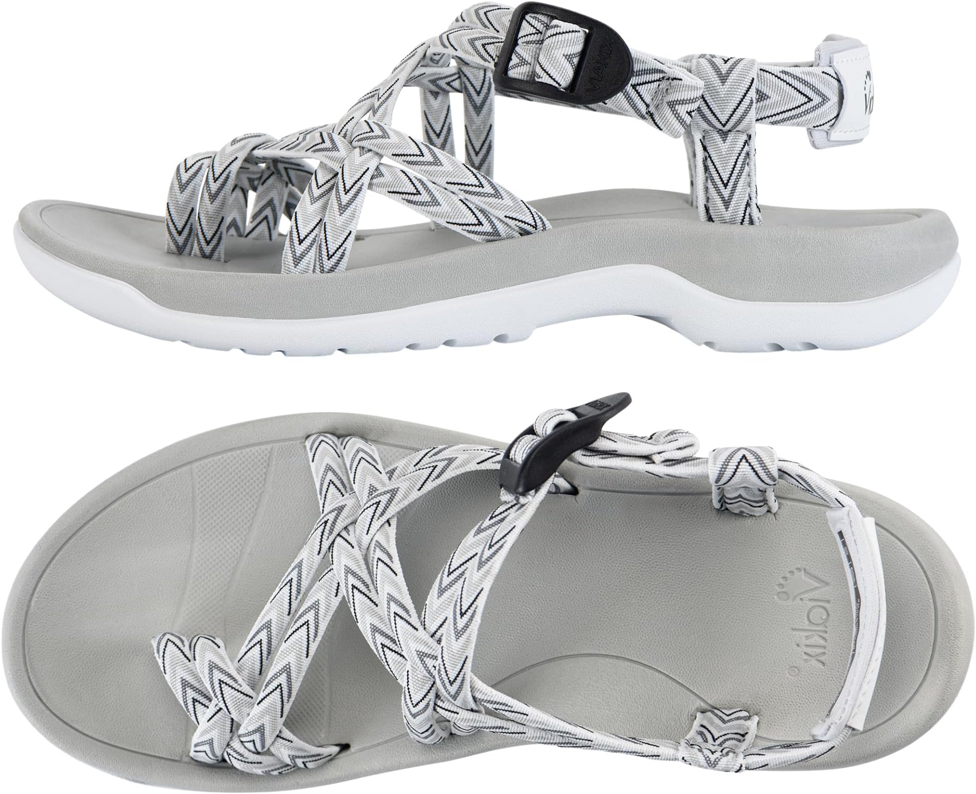 Viakix Womens Walking Sandals: Cute Stylish Comfy Athletic Sport Outdoor Hiking Sandal for Trekking Water Outdoor Beach With Arch Support for Womens Ladies