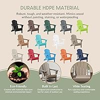 Vista 53 de WestinTrends Malibu - Juego de 2 sillas Adirondack plegables de polietileno para exteriores, color lima