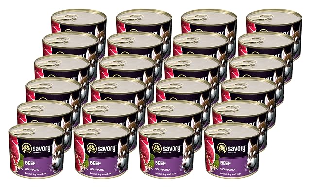Savory - Comida húmeda para Perros - Comida húmeda para Perros - para Perro Adulto - Carne de Vacuno