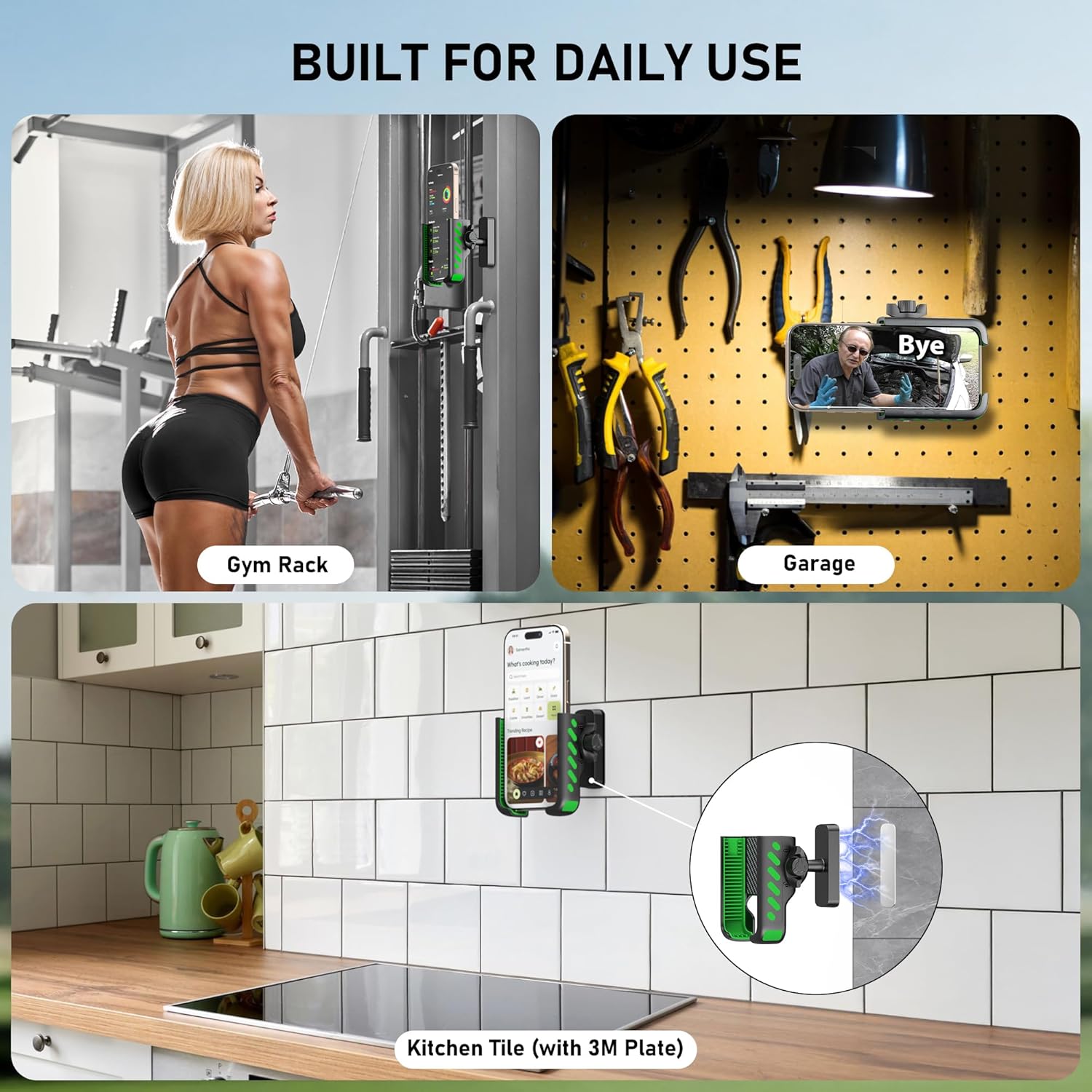 Magnetic Golf Cart Phone Holder 360°, Golf Cart Accessories Gift for Men Women, Fits EZGO Club Car Yamaha, 8X N52 Magnets with Safety Strap, Phone Caddy for iPhone Galaxy Pixel, 2025 Stocking Stuffers - Image 4