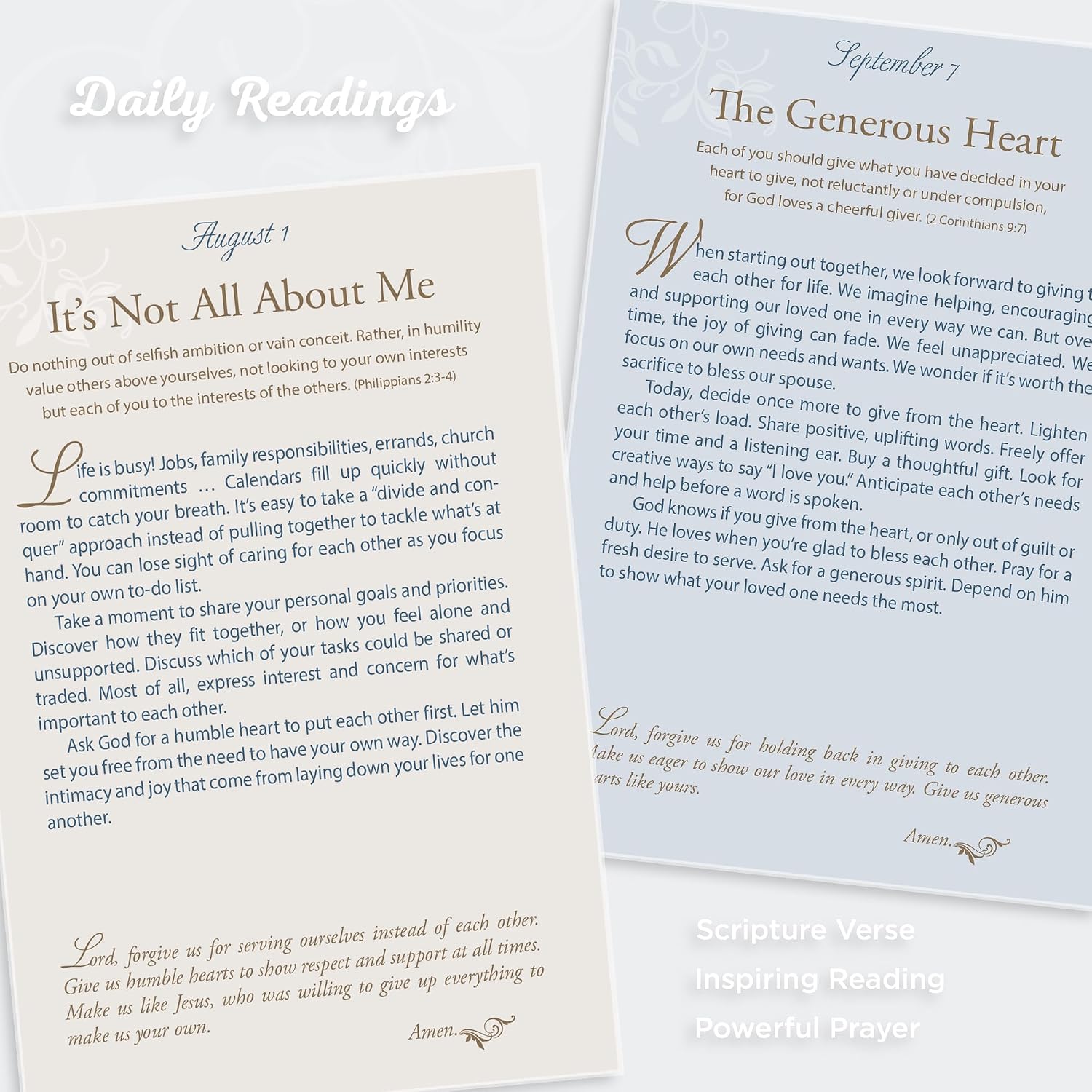 Mr. & Mrs. 366 Devotions for Couples Enrich Your Marriage and Relationship Two-Tone Blue Hardcover Devotional Gift Book w/ Ribbon Marker image 5