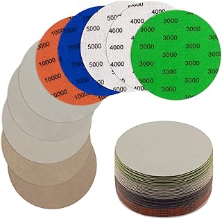 25 szt. 125 mm okrągłe tarcze ścierne na mokro na sucho, ziarnistość JatilEr 3000/4000/5000/7000/1000 hak i pętla flokowany papier ścierny różne zestaw w szlifowaniu i polerowaniu do akcesoriów do młynka elektrycznego