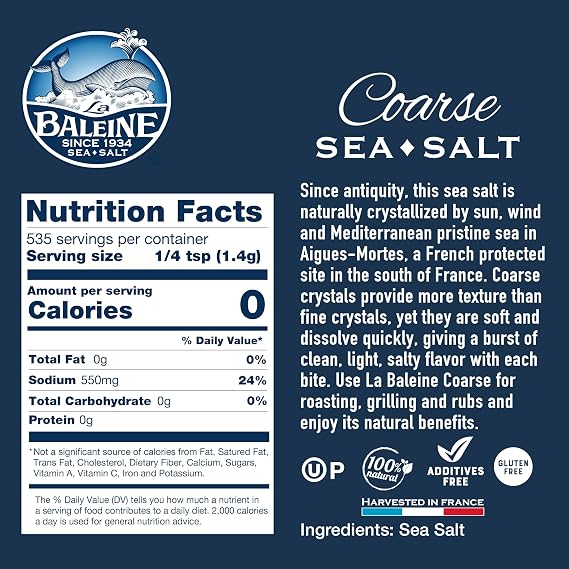 La Baleine Fine & Coarse Sea Salt 2 Pack Bundle