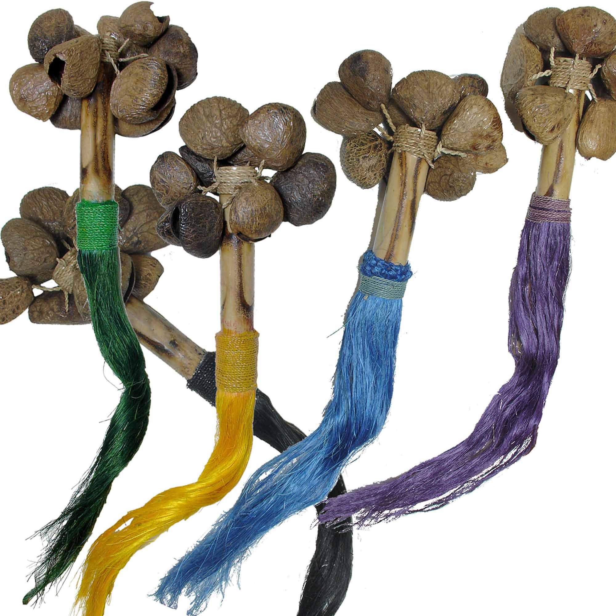 African Seed Rattles African Seed Rattle Bracelets - 2 Pack Natural Nut ...