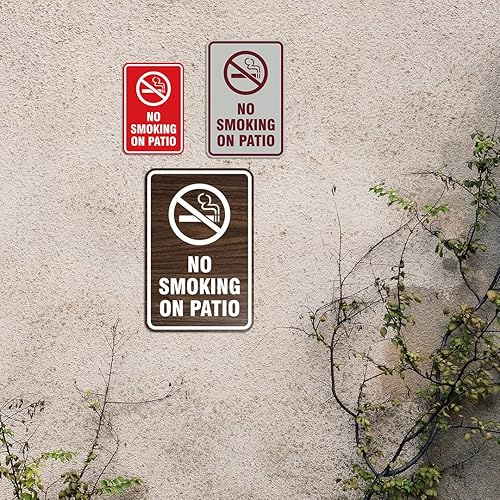 Miniatura 5 de Signs ByLITA Letrero redondo de retrato para patio con cinta adhesiva, se monta en cualquier superficie, resistente a la intemperie, uso