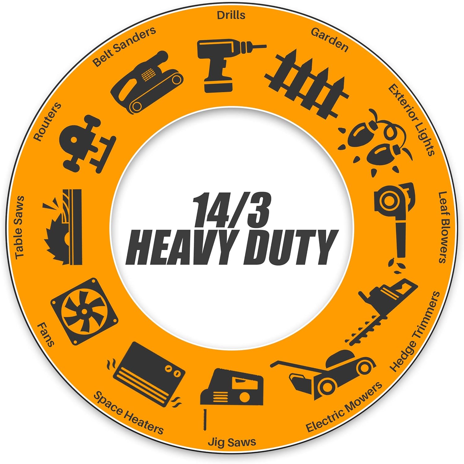 Suреr Dеаl Prоduсt GearIT Outdoor Extension Cord (100 Feet) 14/3 14 AWG Gauge - 3 Prong Plug - SJTW Heavy Duty for Indoor/Outdoor - All Purpose Weather Resistant - Power Cord for Lawn, Garden, Appliances - 100ft