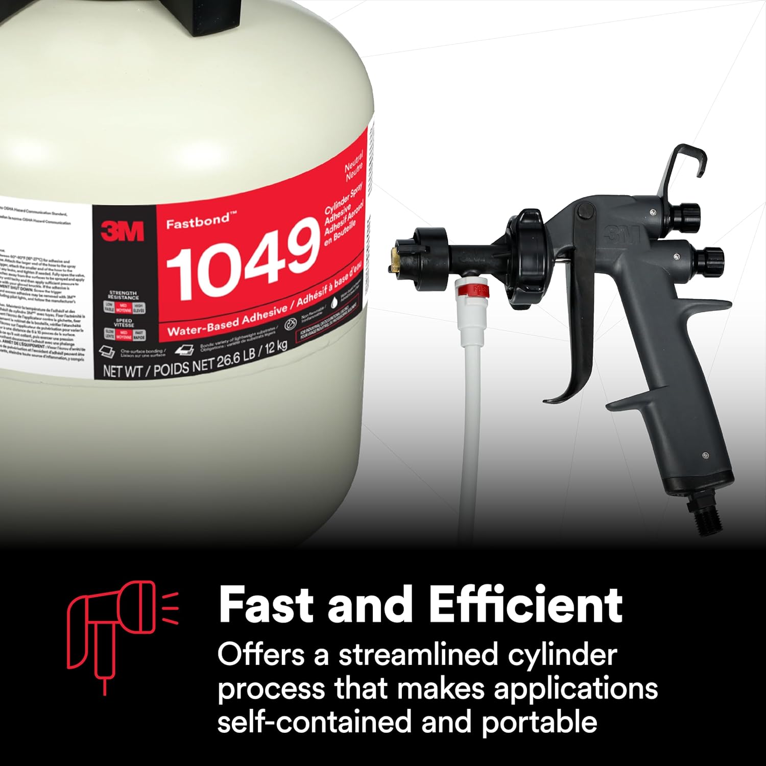 3M Fastbond Pressure Sensitive Adhesive 1049, Neutral, 1 Gallon