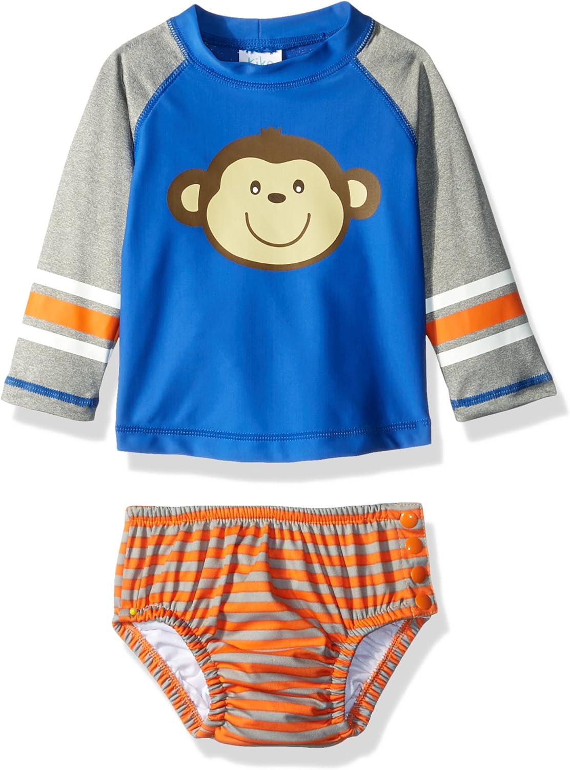 Kiko & Max Boys' Baby Rashguard and Diaper Cover Swim Set