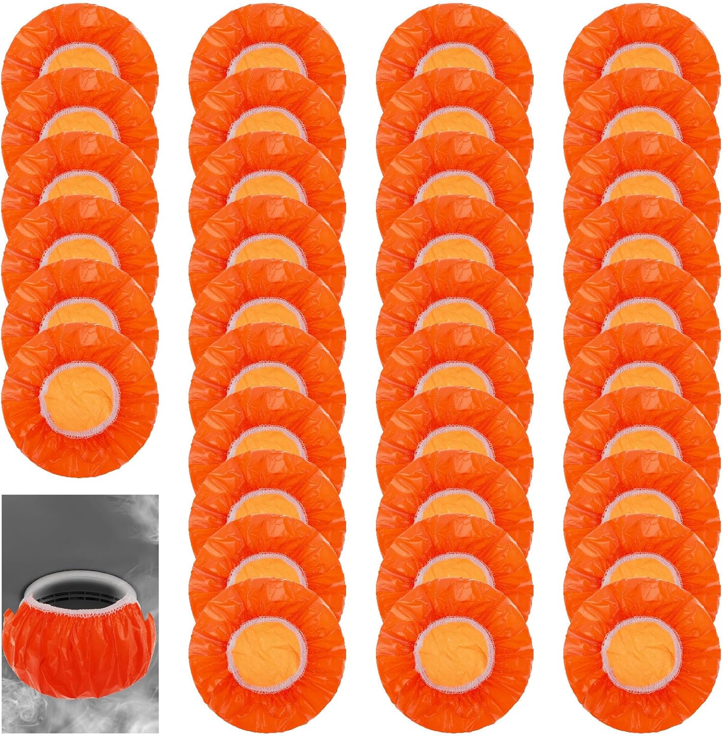 36PCS Smoke Detector Covers Fire Alarm Dust Paint Cover Bowl Cover Thickened Plastic Reusable