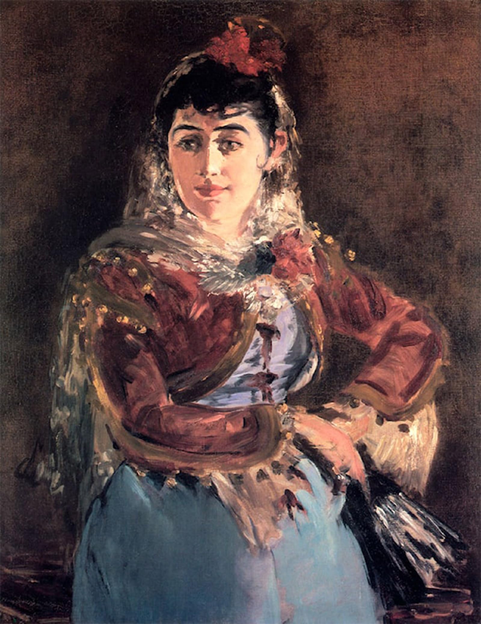 SERENDIPITP Vintage Picture Print on Canvas Wall Art Poster Portrait of Émilie Ambre in the Role of Carmen by Edouard Manet Artwork Print Poster for Wall Decor 60x90cm