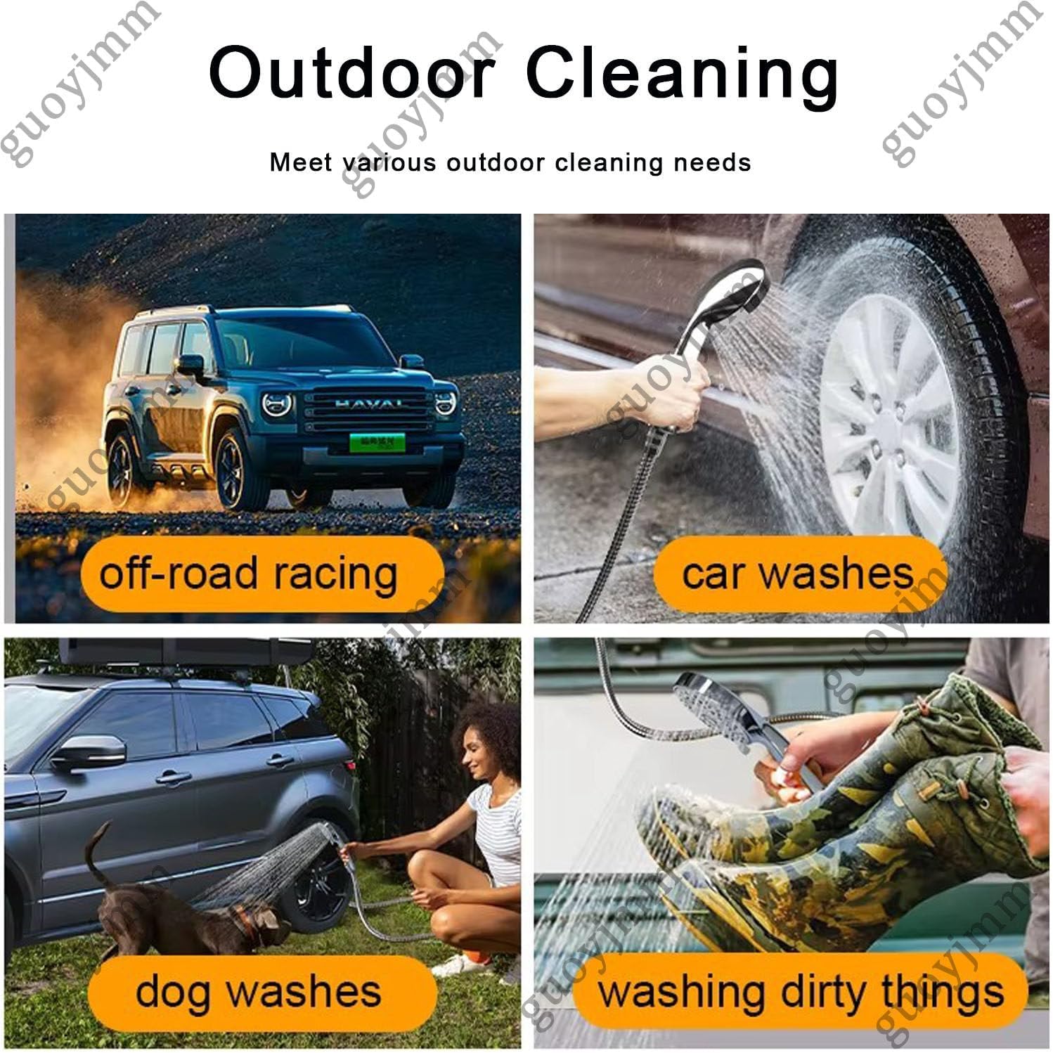 Portable Camping Solar Shower, 18L/30L Pressurized Roof Rack Water Tank, with Shower & Hose, for Hiking, Car wash, Pet Cleaning, Beach Vacations 30L