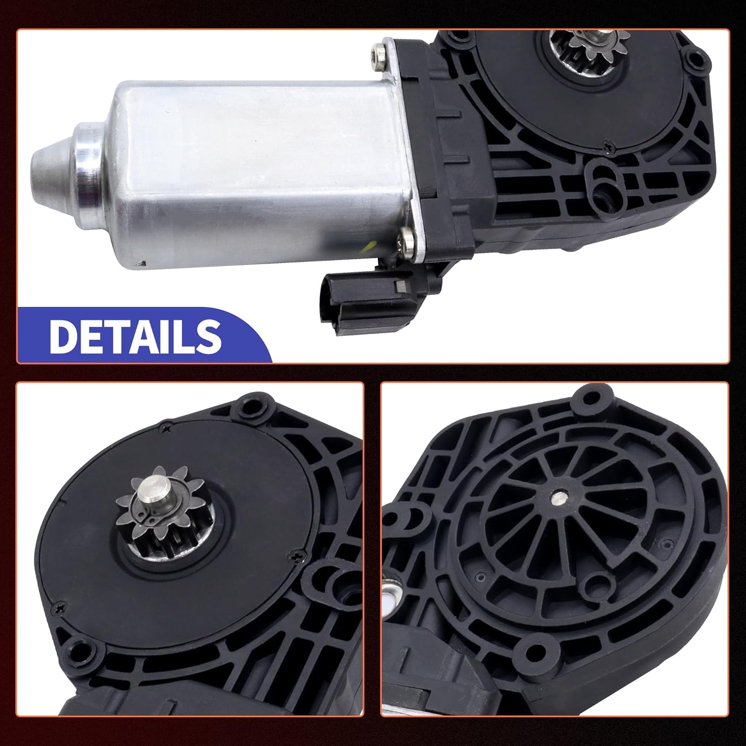 HiSport 742-260 Power Window Lift Motor Compatible with Ford Excursion 2000-2005,F250 F350 Super Duty 2000-2010 Window Lift Motor Front Left Position 2Pins