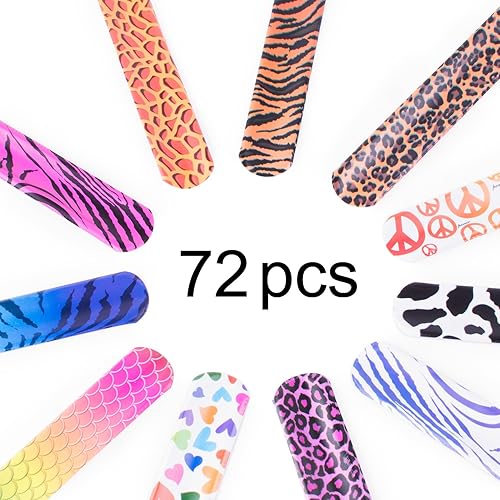 Miniatura 3 de Super Z Outlet Pulseras retro de vinilo de plástico con corazones coloridos y patrones de diseño de animales para niños, recuerdos de fiesta de