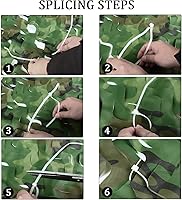 Vista 6 de Senmortar Red de camuflaje, rollo a granel, malla de caza militar, corte libre para caza, ciego, sombrilla, tiro, decoración de fiesta temática