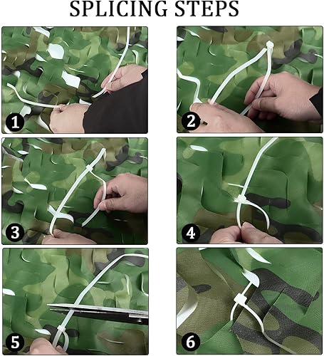 Miniatura 6 de Senmortar - Red de camuflaje militar, ligera, duradera, sin rejilla, para decoración de parasol, caza, tiro a ciegas