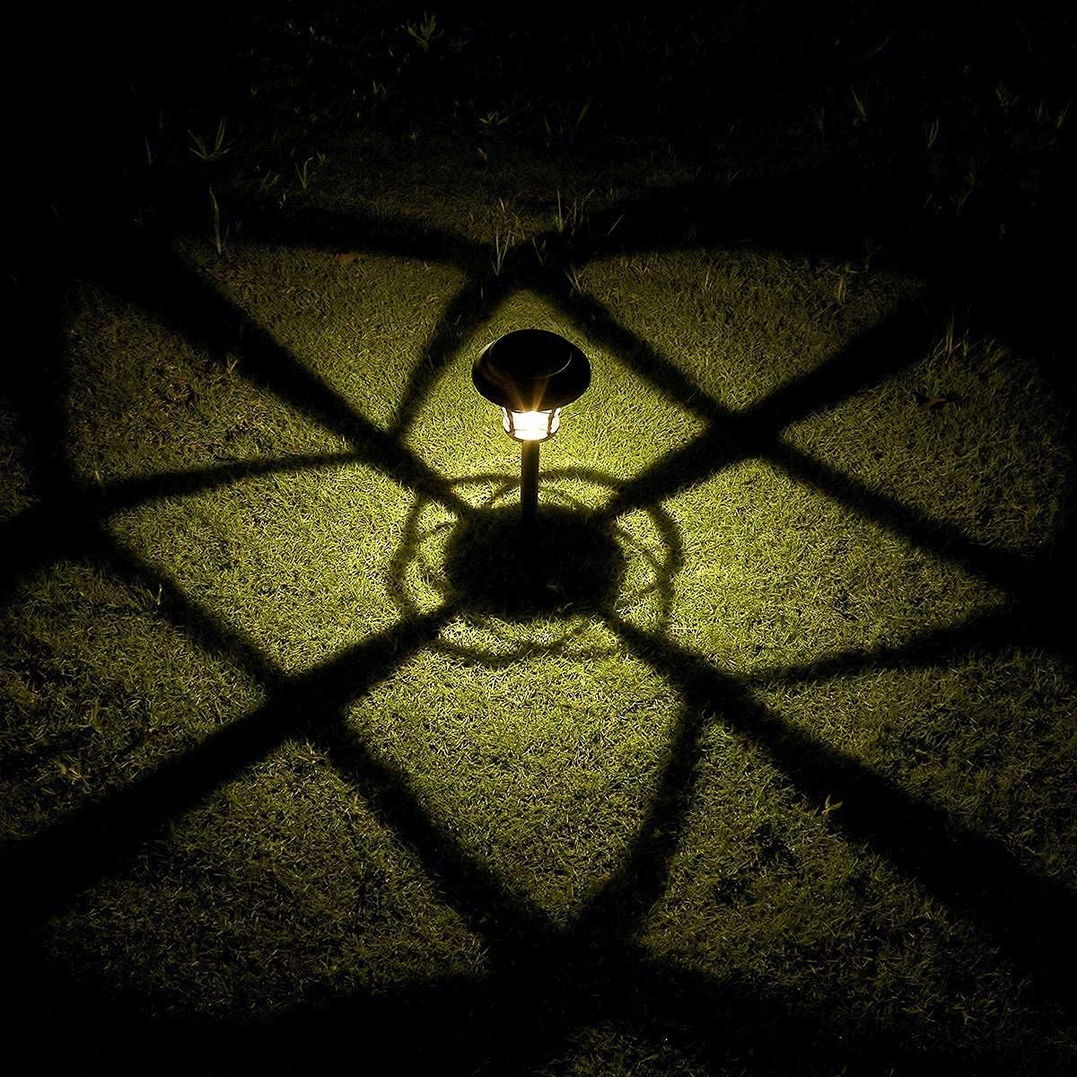 Suреr Bіg Clеаrаnсе! Solpex 6 Pack Solar Pathway Lights, Solar Powered Outdoor Lights, High Lumen Outdoor Solar Lights, Stainless Steel & Glass Garden Lights Waterproof for Patio, Yard Lawn and Garden (Warm White)