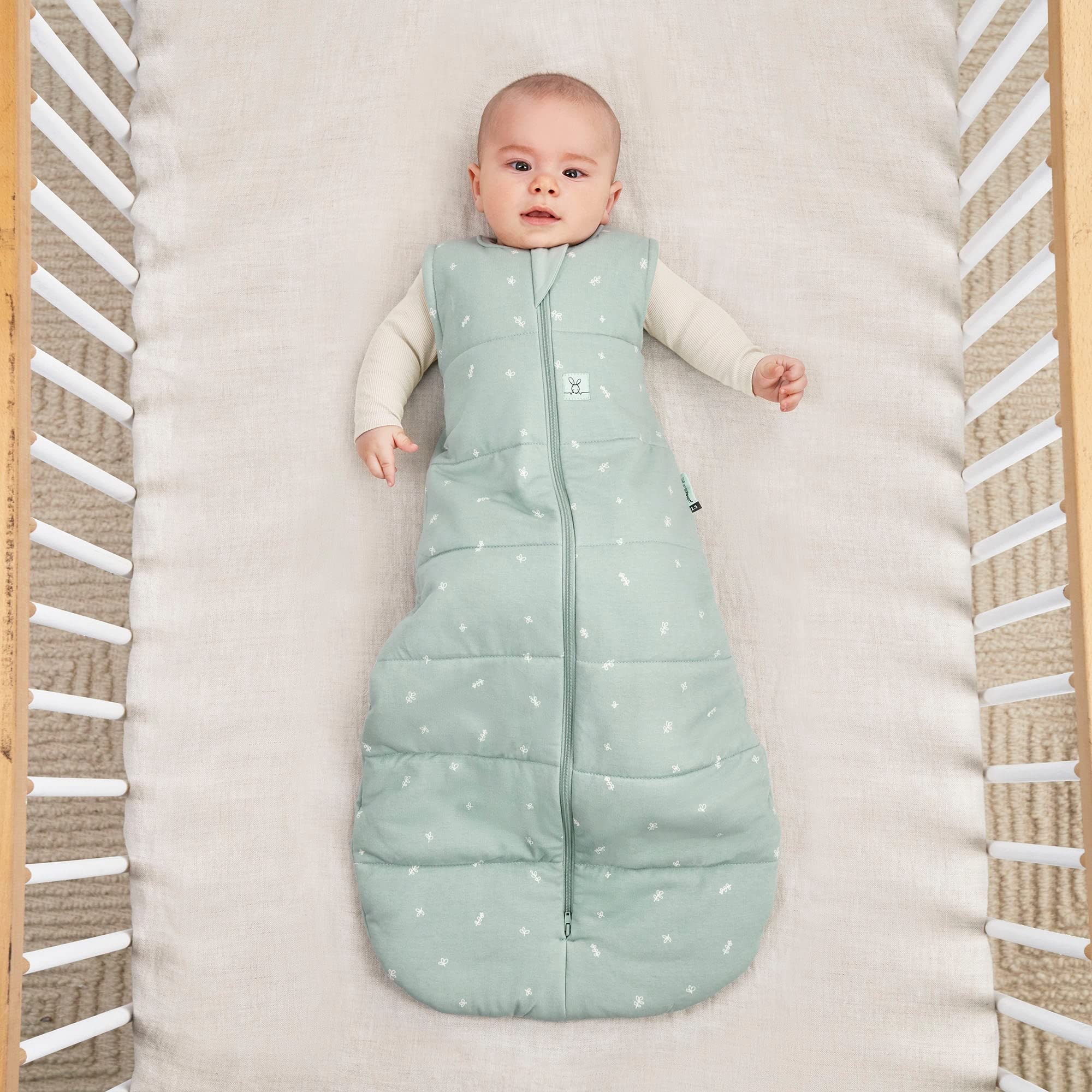 ErgoPouch Sacco a Pelo in Jersey di Cotone Organico Sage Verde 2.5 tog 8-24 Mesi