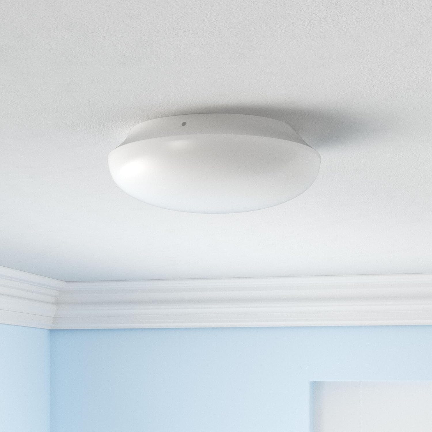 energizer led ceiling light fixture, battery operated, wireless wall switch remote, 300 lumens, ceiling light no electricity, perfect for closets, laundry room, garage, shed and more, 58823-t1 white 300 lumens 1 pack wall switch