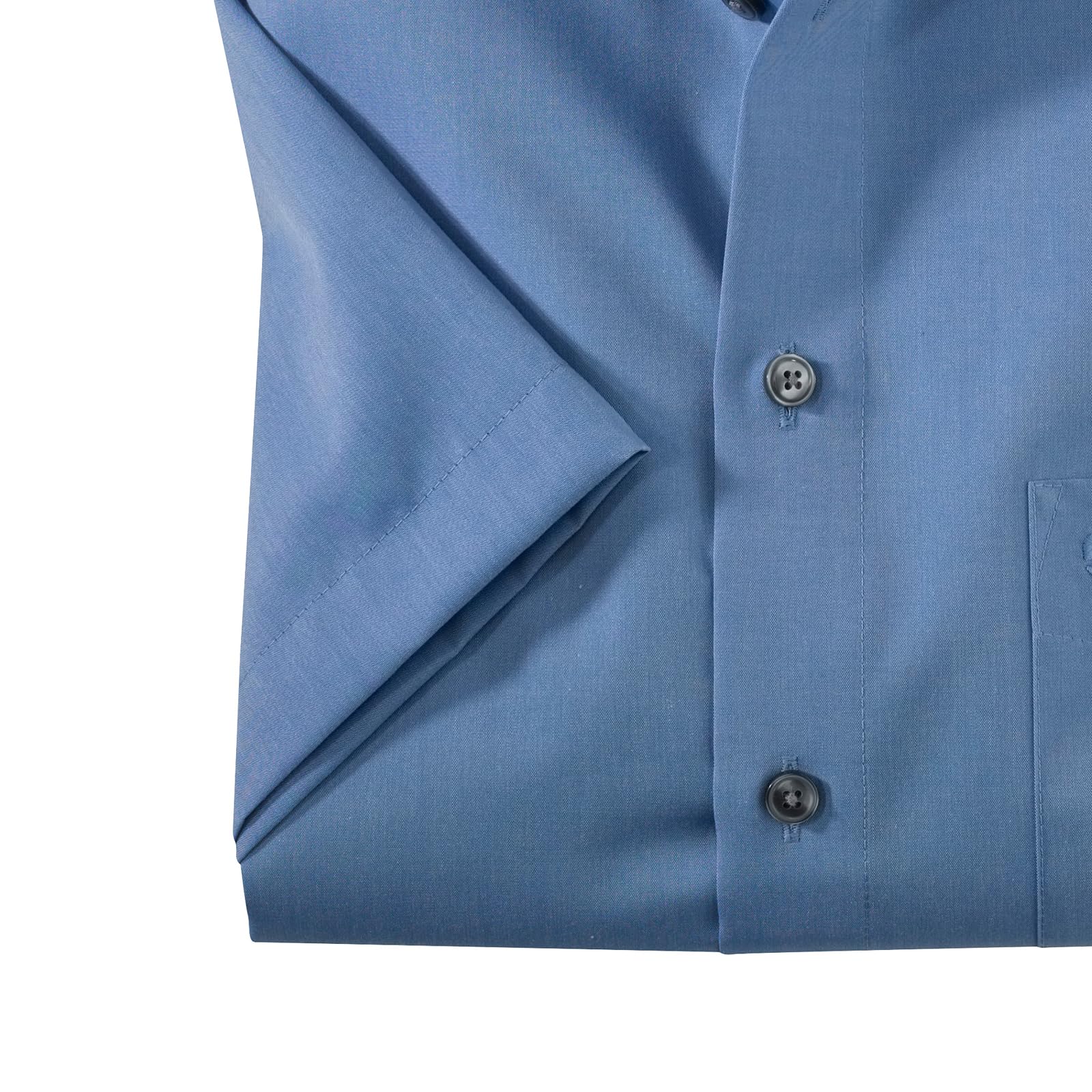 Olymp Luxor kurzarm Hemd Modern Fit - blau, 43, Mittelblau