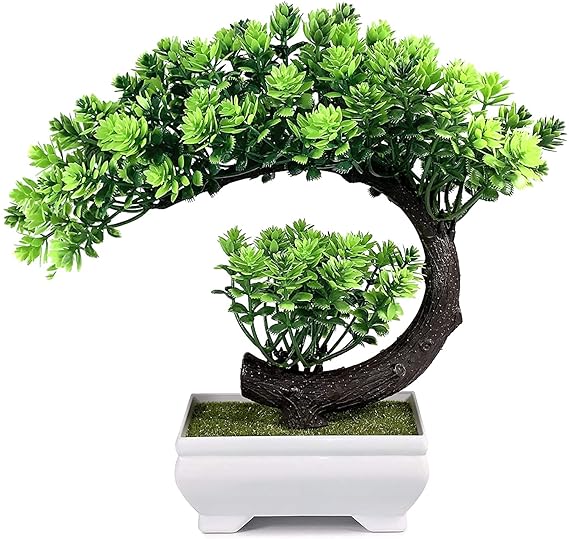 Buy DecoratingLives Artificial Zen Bonsai Tree with Plastic Pot (Green
