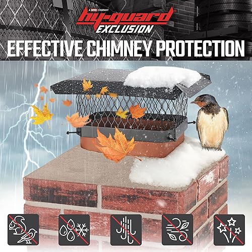 Miniatura 2 de Cubierta de chimenea de acero galvanizado, tapa de chimenea negra HYC, cubierta de chimenea de un solo tornillo, cubierta de chimenea para adaptarse