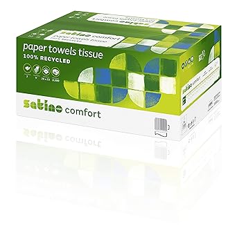 Satino Comfort Papierhandtücher 3200 Stück | Zz-Falz Falthandtücher 2-Lagig  | Handtücher Größe: 25X23 Cm, Handtuch, Papierhandtuch, Falthandtuch Für  Spender : Amazon.de: Gewerbe, Industrie & Wissenschaft
