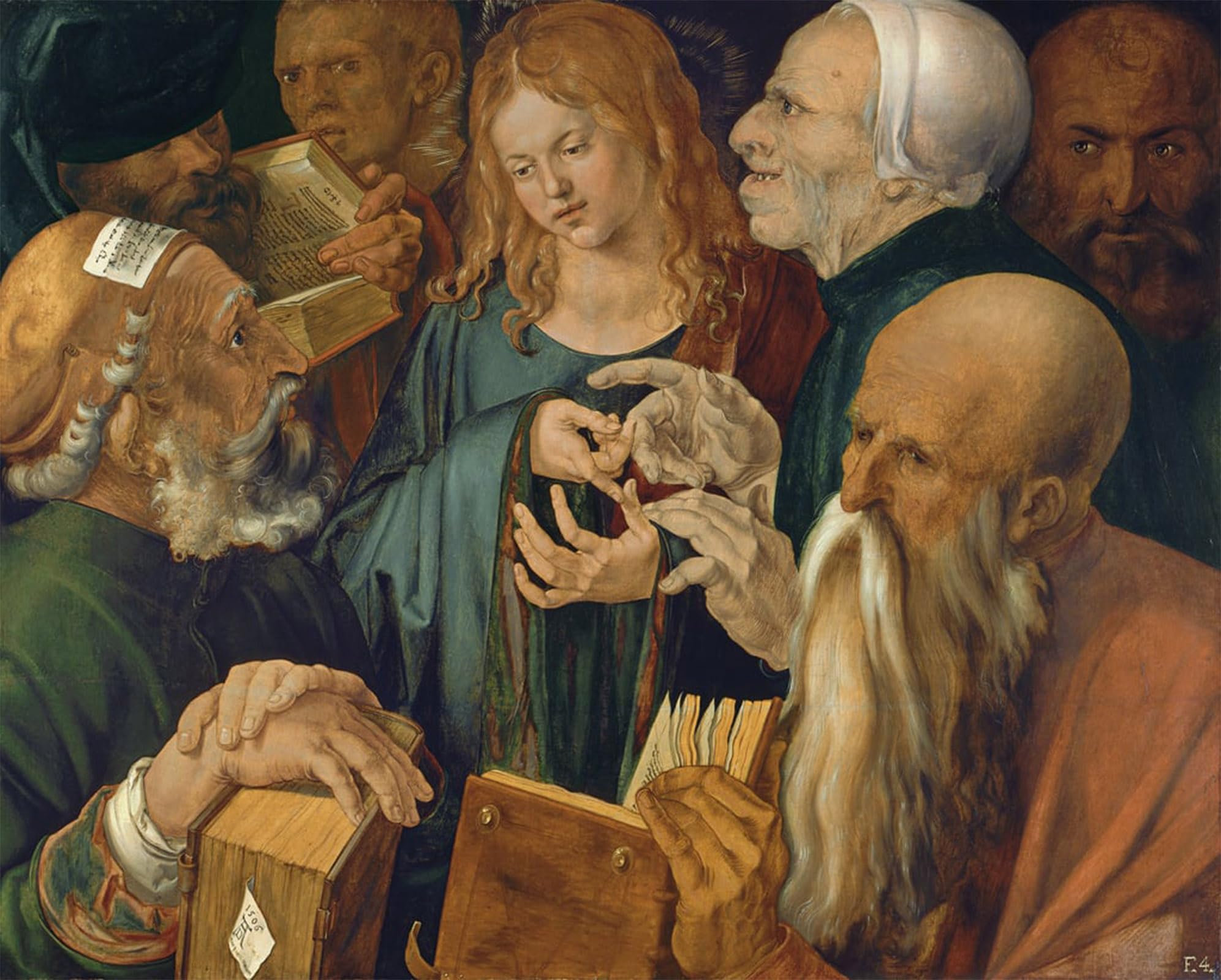 Tableau d'art Jésus parmi les docteurs Dürer pour combler les grands murs