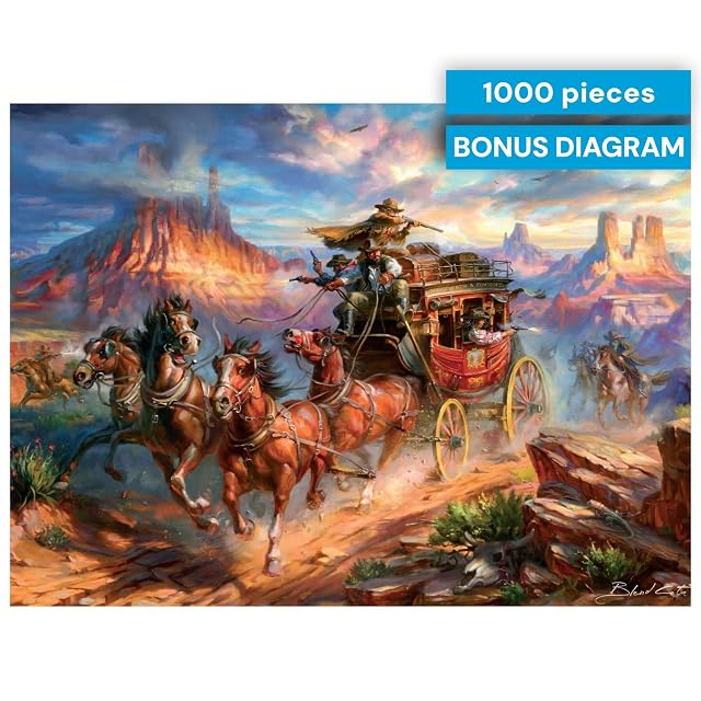 Foto 6 de 6 de Buffalo Games - Blend COTA - Wild Wild West - Rompecabezas de 1000 Piezas para Adultos