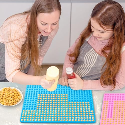 Miniatura 6 de Paquete de 2 moldes de silicona redondos de 468 cavidades, molde para golosinas para perros, moldes pequeños de semiesfera para gotas de chocolate,