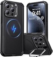 Vista 11 de ESR Funda magnética resistente para iPhone 13 Pro con soporte, protección contra caídas de grado militar de 23 pies, compatible con accesorios