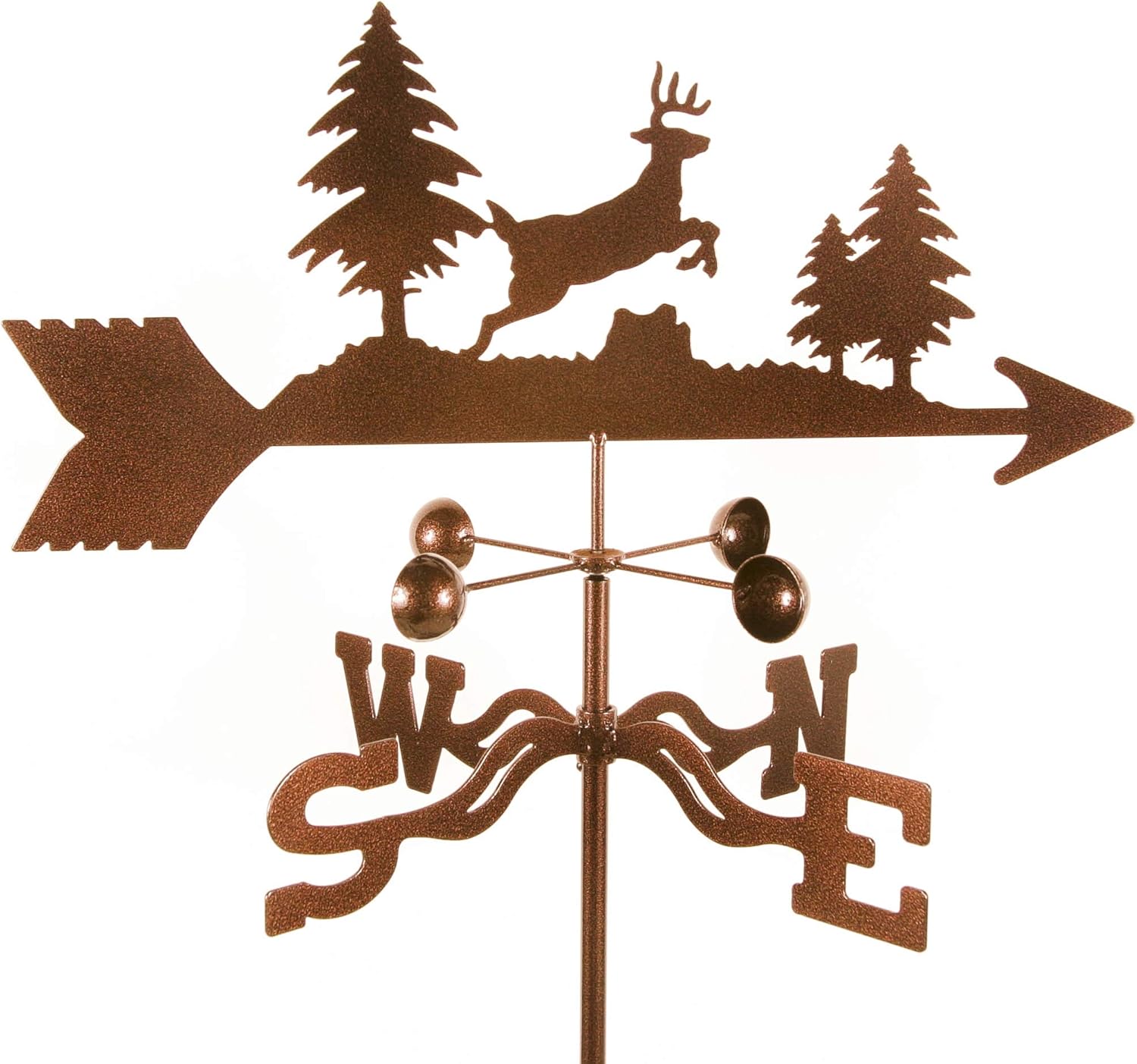 EZ Vane Deer Jumping Weathervane 21 Inch Wide Post Mount