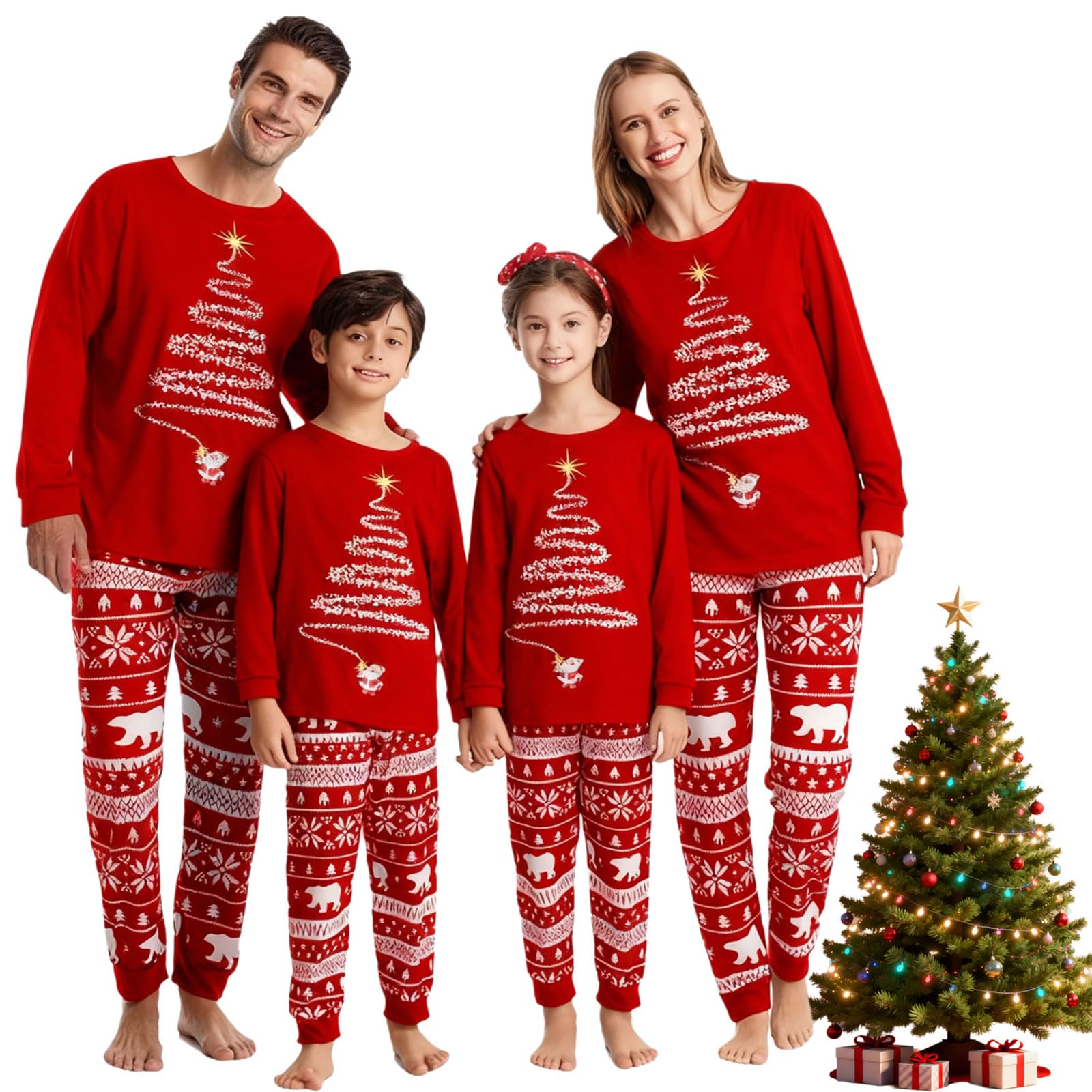 OLIHIG Christmas Family Pajamas Sets, Christmas Family Ma...
